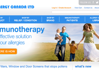 Allergy Canada Website Design & Development