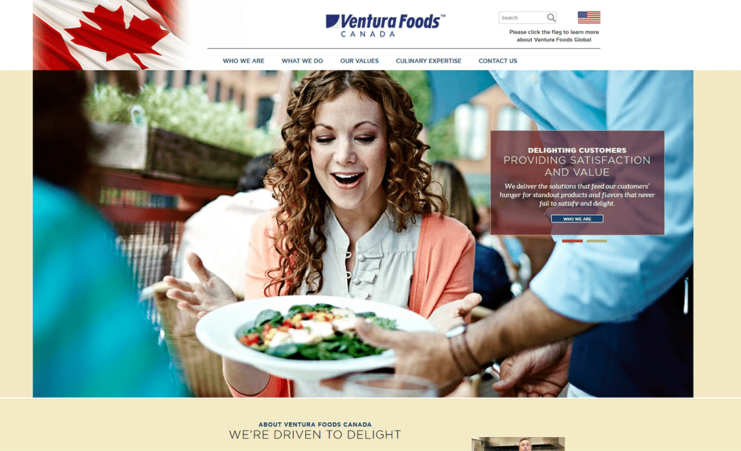 Ventura Foods Canada Website Development