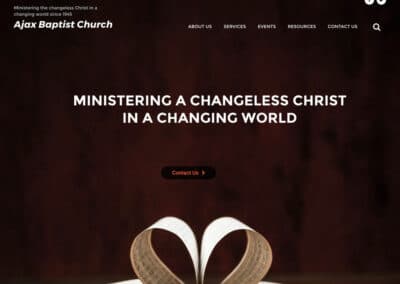 Ajax Baptist Church Website Design & Development