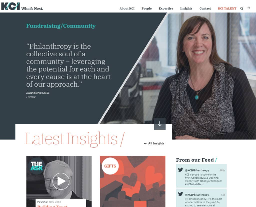 KCI philanthropy website development